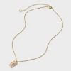 14K Gold Dipped Amethyst Flower Tag Pendant Necklace - A New Day™ Gold - 3 of 4
