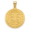 Black Bow Jewelry 14k Yellow Gold Hollow St. Benedict Reversible Medal, 22mm (7/8 In) - 3 of 4