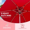XINGHANZHENXUAN 7.5FT Patio Umbrella with Push Button Tilt and Crank, Umbrella with 6 Sturdy Ribs - 3 of 4