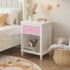 KTMBDW 26.77''H Rustic Farmhouse Bedroom Nightstand with 1 Drawers and an Open Cubby, Wooden Bedside Table for Bedroom, Office, or Living Room - 4 of 4