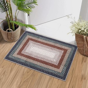 coucheta Multi-size Washable Area Rug, Farmhouse Geometric Textured Non-Shedding Low Pile Non Slip Carpet, for Living Room, Bedroom, Dining Room - 1 of 4