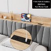 Bed Frame with Storage Headboard and Charging Station, Upholstered Platform Bed Frame with Drawer, Mattress Foundation - 4 of 4