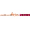EVERLY JEWELRY | Rose Plated Sterling Silver 6 CT TGW Red Cubic Zirconia Bracelet, 7.5 inch - 4 of 4