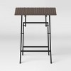 All-Weather Wicker Square Folding Outdoor Portable Side Table Light Brown - Room Essentials™: Steel Frame, Rust-Resistant - 3 of 3