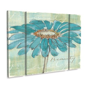 Chris Paschke 'Spa Daisies I' Multi Panel Art Set Large 3 Piece - 1 of 2