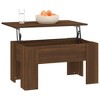 vidaXL Coffee Table Brown Oak 31.1"x19.3"x16.1" Engineered Wood - 4 of 4