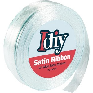 iDIY Satin Ribbon (1/2", 50 Yards) No wire, Arts & Crafts, Gift Wrapping, Baskets, Sewing Projects, Party Decor, Hair Bows & Baby Showers - Light Blue - 1 of 4