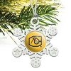Cameron University Primary Logo Metal Snowflake Christmas Tree Holiday Ornament - 2 of 3