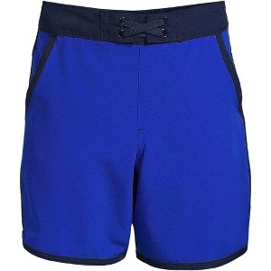 Lands' End Kids Active Stretch Curved Hem Long Board Short - 1 of 3