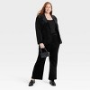 Women's Velvet Blazer - Ava & Viv™ Metallic Black Pinstripe - image 3 of 3