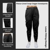 Blue Ice Women's Loose Fit Fleece Jogger Sweatpants with Velcro Cargo Pockets-3 Pack - 2 of 4