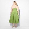 Women's Dropped Basque Waist Midi A-Line Dress - Wild Fable™ Green - 3 of 3