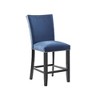 Solid Hardwood Velvet Counter Chair (Set of 2) with Finish, Nailhead Trim, and Stylish Velvet Upholstery - 2 of 4