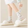 Anna-Kaci 3 Pairs Women's Crew Socks with Polka Dot Pattern and Panda Embroidery - 4 of 4