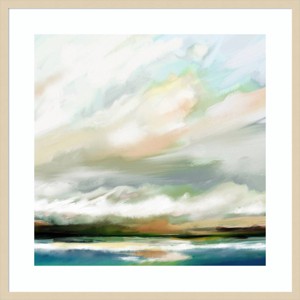 34" x 34" Sunday Morning by Mary Sparrow Framed Wall Art Print Light Brown - Amanti Art: Modern Abstract Landscape, Wire Mounted - 1 of 4