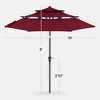 Best Choice Products 10ft 3-Tier Patio Umbrella, Market Sun Shade w/ Tilt Adjustment, Easy Crank - 2 of 4
