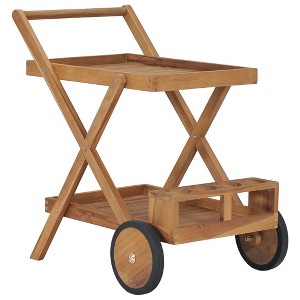 vidaXL Tea Trolley Solid Teak Wood - 1 of 4
