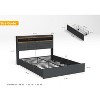TOAOTBNBO Upholstered Queen Bed with 4 Storage Drawers, Modern Queen Bed Frame with LED Light, Soft Queen Beds with Headboard - 3 of 4