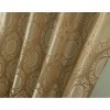 Ramallah Trading Kenyon Damask Textured Jacquard Single Rod Pocket Curtain Panel - 54 x 84, Beige - 3 of 4