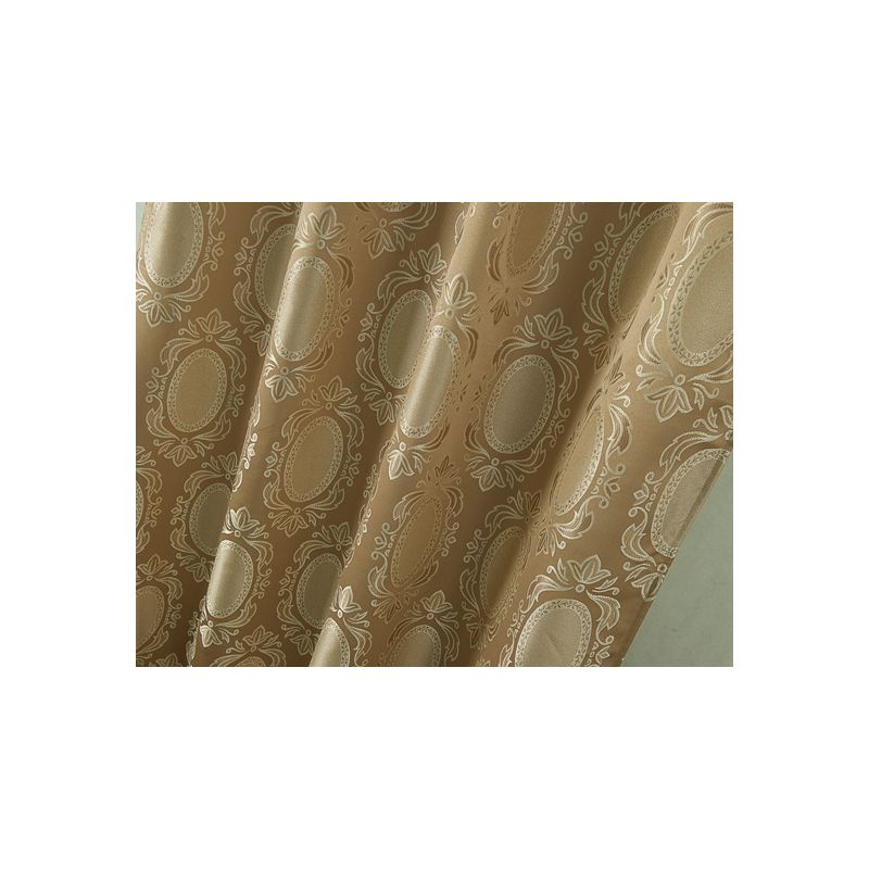 Ramallah Trading Kenyon Damask Textured Jacquard Single Rod Pocket Curtain Panel - 54 x 84, Beige, 3 of 7