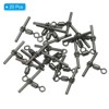 Unique Bargains 3-Way T-Shape Brass High Strength Cross Line Fishing Swivels 20 Pcs - 3 of 4