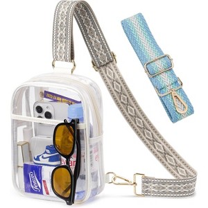 3-in-1 Stadium Bag, Convertible Sling Backpack Fanny Pack & Crossbody Purse with 3 Pockets - 1 of 4