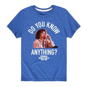 Boys' - Ferris Bueller's Day Off - Do You Know Anything Short Sleeve Graphic T-Shirt - 1 of 4