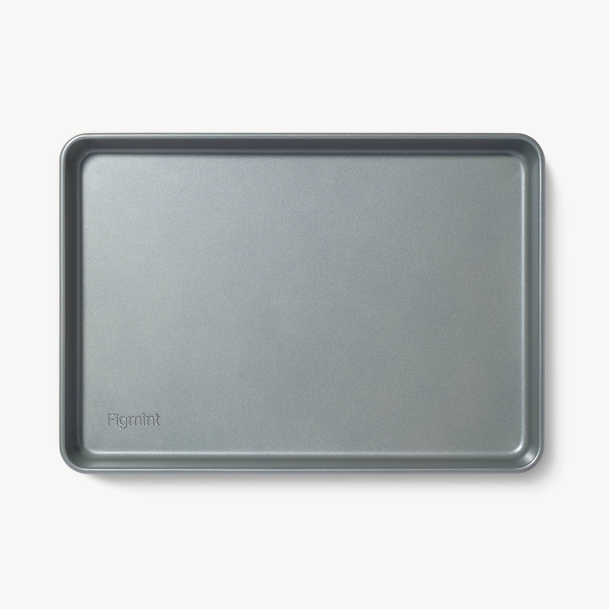 9"x13" Nonstick Aluminized Steel Small Cookie Sheet Gray - Figmint™