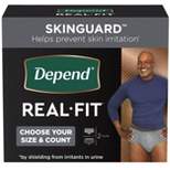 Depend Real Fit Incontinence Underwear for Men - Maximum Absorbency - Black/Gray
