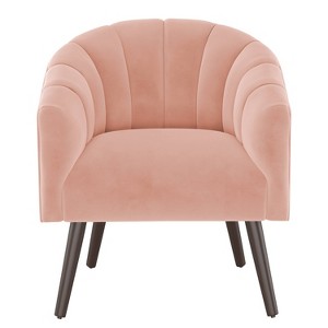 Modern Barrel Chair in Velvet Blush Pink - Project 62