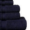 Cozy Home 100% Cotton 6 Piece Towel Set Navy - 2 of 3