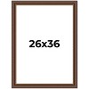 PosterPalooza | Traditional Brown Picture Frame - UV Acrylic, Foam Board Backing, Hanging Hardware - 2 of 4