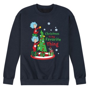 Men's - Dr. Seuss - Christmas Is A Family Thing Graphic Fleece Sweatshirt - 1 of 4