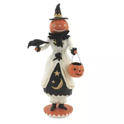 Dee Foust-Harvey 14.0" Cora's Crow Halloween Pumpkin Moon  -  Decorative Figurines