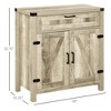 Modern Farmhouse Sideboard with Storage, Buffet Cabinet with 2 Barn Doors and Drawer for Dining Room - 3 of 4