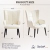 CAVINAS PU Leather Accent Chair with High Backrest and Wooden Leg,Mid-Century Upholstered Living Room Chairs,Reading Chairs for Living Room - 3 of 4