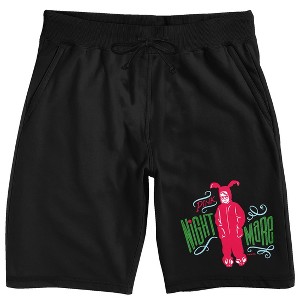 A Christmas Story Pink Nightmare Men's Black Sleep Pajama Shorts - 1 of 3