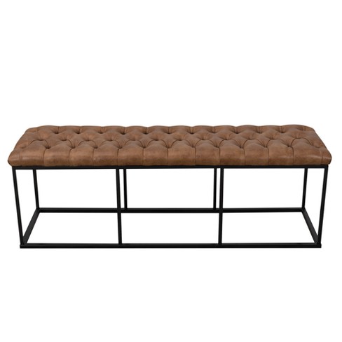 52 25 Dr Large Decorative Bench, Faux Leather Bench