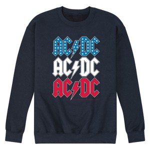 Men's AC/DC USA Stack Graphic Fleece Sweatshirt - Navy - Large : Target
