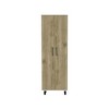 HomeRoots Set of Two Oak and White Wood Kitchen Island And Pantry Cabinet - 4 of 4