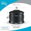BIRDROCK HOME Water Hose Holder Pot w/ Lid - 200ft Hidden Garden Hose Storage, Heavy-Duty Alloy Organizer for Patio, Lawn & Yard - Charcoal - 2 of 4