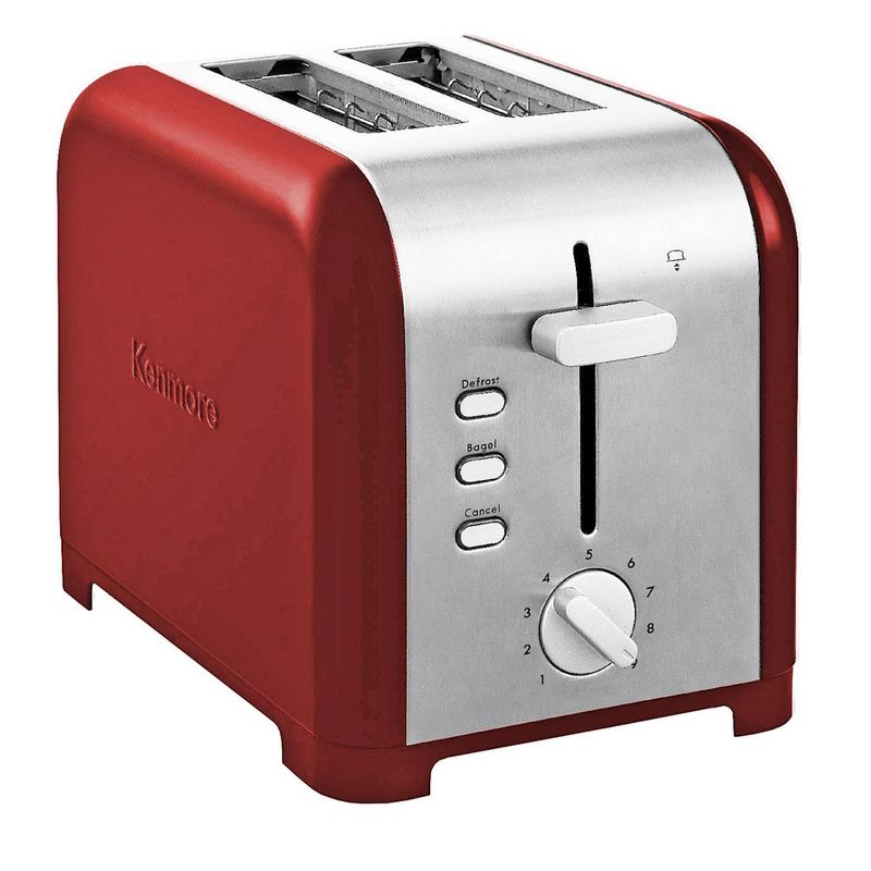 Kenmore 2-Slice Toaster, Wide Slot, Bagel/Defrost - Red Stainless Steel, 1 of 6