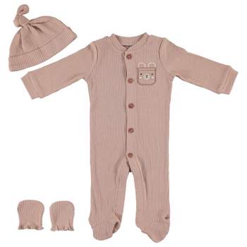 Baby Gear Baby Gear Baby Boy Clothes Matching Hat and Mittens Pajama Set for Sleep and Play