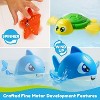 Joyfy Baby Bath Toy Set Magnetic Fishing Toy with Fishing Rod, Puffer & Clown Fish, Wind-up Shark and Turtle, Sensory Development for Infants Toddler - 4 of 4