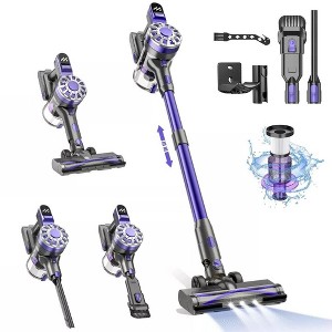 MAMNV Powerful Adjustable Cordless Stick Vacuum Cleaner, Lightweight Stick Vacuum for Hard Floor, Pet Hair and Carpet,Purple - 1 of 4
