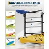 Coucheta 4 Kayak Storage Rack, 400 Lbs Heavy Duty Adjustable Kayak Wall Mount Rack for Garage&Outdoor Storage, Metal Stand Perfect for Canoe Paddle - 3 of 4