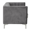 55 in. Wide Mid-Century Channel Tufted Velvet 2-Seater Sofa Couch Loveseat - Morden Fort - image 4 of 4