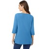 Woman Within Perfect Three-Quarter Sleeve Boatneck Tee - 3 of 4