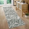 Vintage Floral Washable Area Rug Non Slip Soft Boho Livng Room Rug Non Shedding Low Pile Oriental Indoor Printed Carpet for Kitchen Bathroom Bedroom - 4 of 4