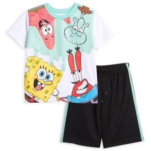 SpongeBob SquarePants Rugrats Patrick Squidward T-Shirt and Mesh Shorts Outfit Set Little Kid to Big Kid - 1 of 4